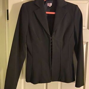 Early 2000’s pantsuit. Black. Corset Blazer. Corset Pants